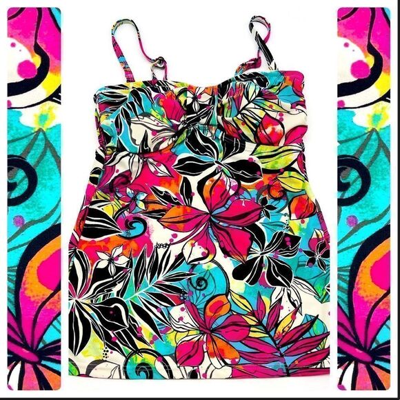 Croft & Barrow Tankini Top Sz 6L - Picture 1 of 13